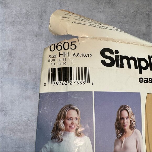 Simplicity 0605 Womens Easy-To-Sew Pants & Skirts Pattern Size 6-12 HH - Picture 2 of 3